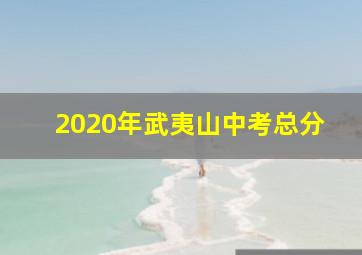 2020年武夷山中考总分