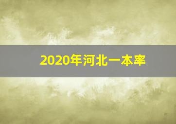 2020年河北一本率