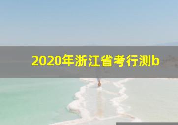 2020年浙江省考行测b