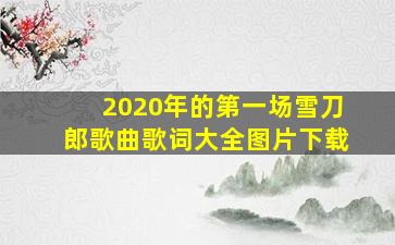 2020年的第一场雪刀郎歌曲歌词大全图片下载