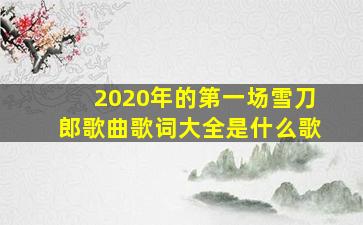 2020年的第一场雪刀郎歌曲歌词大全是什么歌