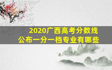 2020广西高考分数线公布一分一档专业有哪些