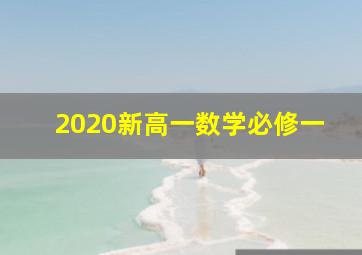 2020新高一数学必修一