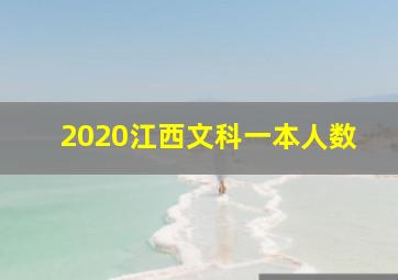 2020江西文科一本人数