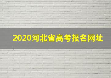 2020河北省高考报名网址