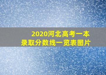 2020河北高考一本录取分数线一览表图片