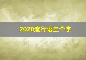 2020流行语三个字