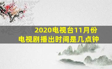 2020电视台11月份电视剧播出时间是几点钟