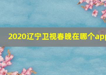 2020辽宁卫视春晚在哪个app