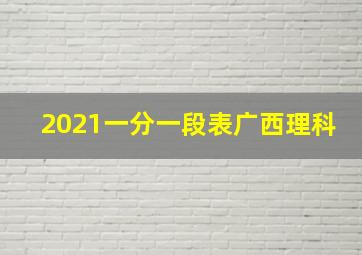 2021一分一段表广西理科