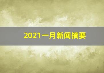 2021一月新闻摘要