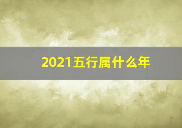 2021五行属什么年