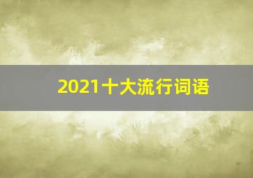 2021十大流行词语