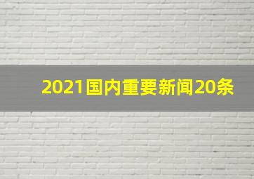 2021国内重要新闻20条