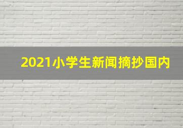 2021小学生新闻摘抄国内