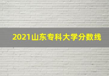 2021山东专科大学分数线