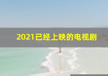 2021已经上映的电视剧