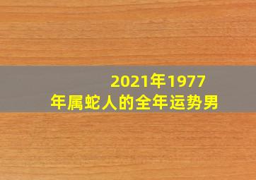 2021年1977年属蛇人的全年运势男