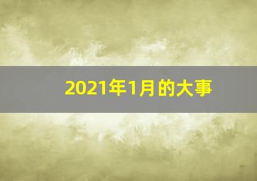 2021年1月的大事