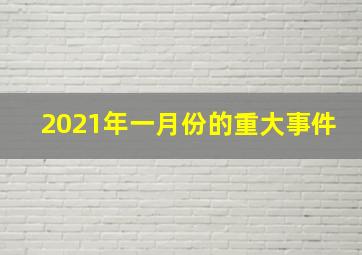 2021年一月份的重大事件