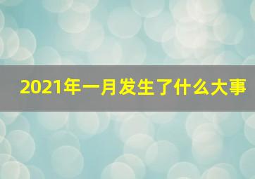 2021年一月发生了什么大事