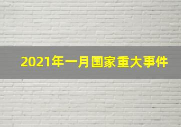 2021年一月国家重大事件