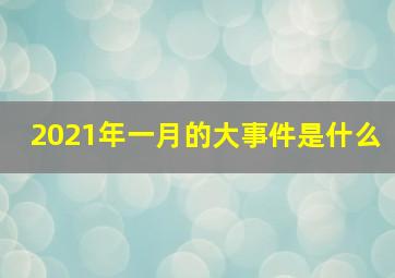 2021年一月的大事件是什么