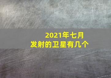 2021年七月发射的卫星有几个