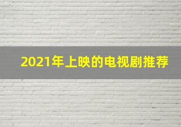 2021年上映的电视剧推荐