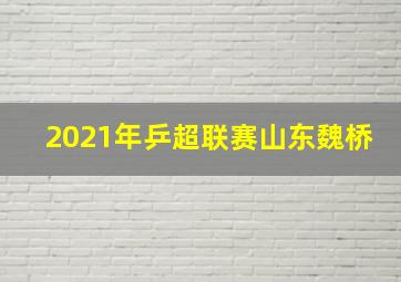 2021年乒超联赛山东魏桥