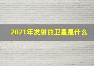 2021年发射的卫星是什么