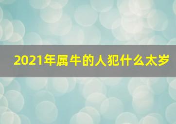 2021年属牛的人犯什么太岁