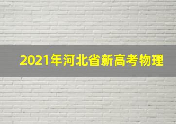 2021年河北省新高考物理