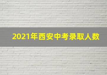 2021年西安中考录取人数