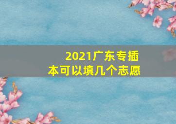 2021广东专插本可以填几个志愿