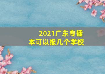 2021广东专插本可以报几个学校