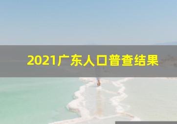 2021广东人口普查结果