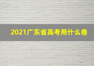 2021广东省高考用什么卷