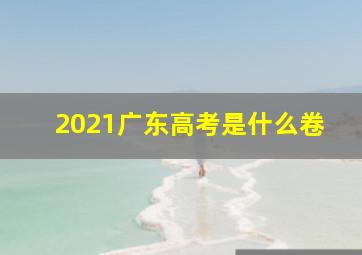 2021广东高考是什么卷