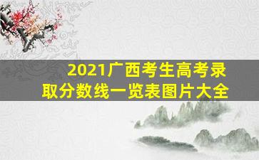 2021广西考生高考录取分数线一览表图片大全