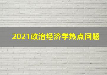 2021政治经济学热点问题