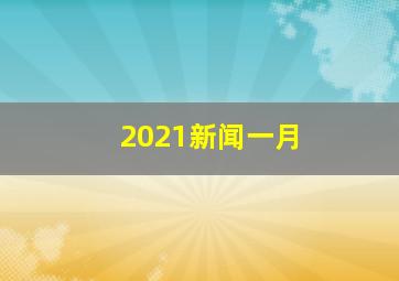 2021新闻一月