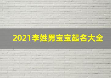 2021李姓男宝宝起名大全