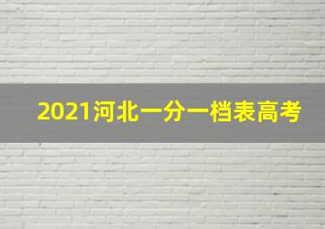 2021河北一分一档表高考