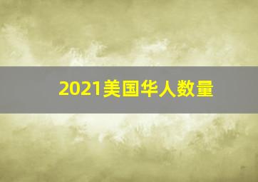 2021美国华人数量