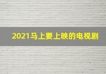 2021马上要上映的电视剧