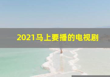 2021马上要播的电视剧