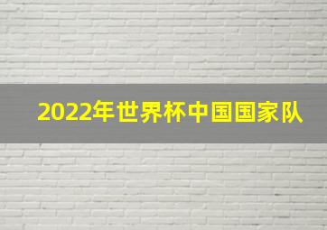 2022年世界杯中国国家队