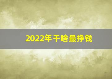 2022年干啥最挣钱