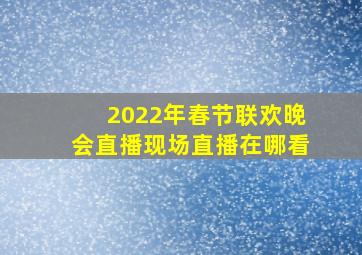 2022年春节联欢晚会直播现场直播在哪看